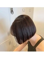 ヘアーサロン エンス(hair salon Ens)&nbsp;ワンレンミニボブ×秋先取り！スモーキーブラウン