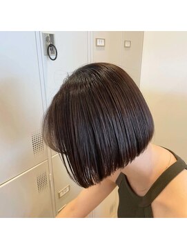 ヘアーサロン エンス(hair salon Ens) ワンレンミニボブ×秋先取り!スモーキーブラウン