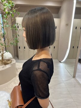 ジーニー 横浜(giinii) 大人可愛い20代30代ミニボブ/タッセルボブ/オリーブグレージュ