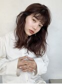 アッシュミディアム_ローライトスリークボブ厚めバング_37140