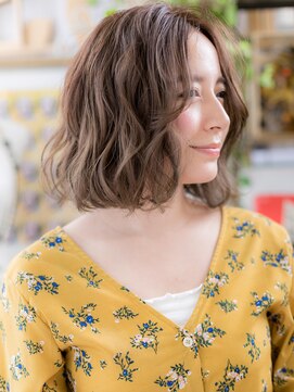 カバーヘア イヴ 戸頭店(COVER HAIR EVE) ■抜け感センターパート前下がりボブ52-4★戸頭20代30代40代!