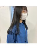 顔まわりぷつっとスタイル　ロング　福岡　天神　今泉　薬院