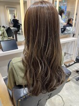 ステラ ヘアモード 新長田店(STELLA hair mode) ナチュラルハイライト　ミルクティーベージュ　3Dカラー