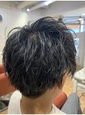 ツーブロックマッシュの束感ショートMEN’S HAIR8