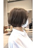 脱白髪染めショートボブ