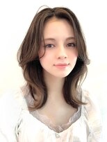 くびれミディココアベージュカカオブラウンナチュラルくびれヘア