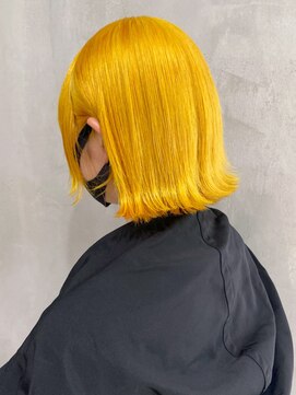 アルバム 渋谷パルコ(ALBUM) イエローボブ_チェリーブラウンフェミニンロング_ba363231