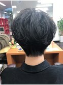 20代30代40代小顔ハンサムショートアッシュブルーブラック