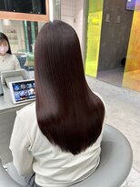 ロンドルーチェ 心斎橋(Lond luce)&nbsp;ダークアッシュ/ミディアムレイヤーカット［髪質改善/縮毛矯正］