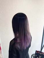 アジールヘア 所沢プロペ通り店(agir hair)&nbsp;ブラックonラベンダーアンブレラカラーイメチェン前髪所沢韓国
