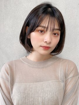 エトラ 渋谷店(etora) 前髪 ネビージュ ボブルフ 黒髪 ワンレン 小顔 "