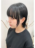 20代30代40代前下がり耳掛けショートボブ丸みショート◎