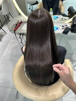 ロンドメリア 天神大名店(Lond Melia) ★丸型逆三角ホワイトグレージュデジタルパーマチェリーブラウン