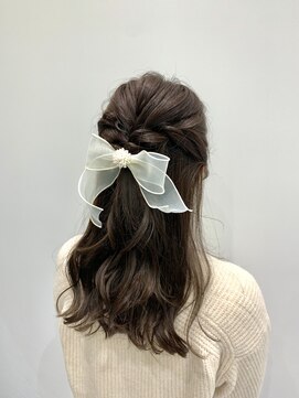 ジェイズヴィズグラム(J's.viz.glam) ショコラブラウン×ハーフアップ