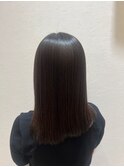 ツヤ感重視◎ストレートセミロング/髪質改善/艶髪