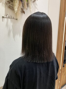 フゥカ 類家店(fuka) 青森 八戸 ミディアム×縮毛矯正 10代 20代 30代 40代
