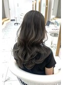 ミディアムヘア暗めカラー/デザインカラー/フェイスフレーミング