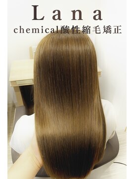 ラナ 天神今泉(Lana) Lana シルクグロス酸熱縮毛矯正　ジュエルカラー