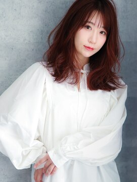 ミディアム/暖色カラー/レイヤーカット/神戸