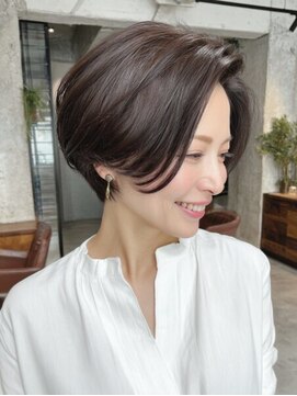 レリーノーブル 西宮北口(RelyNoble) ショート×落ち着きダークグレージュで上品に[西宮北口]