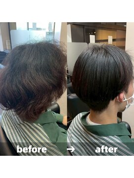 エノア 青山(ENORE) メンズ縮毛矯正/曲がる縮毛矯正/メンズ髪質改善/メンズカット