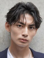 バイフィフス 原宿/表参道(by fifth)&nbsp;原宿シャドウパーマメンズカットセンターパート微分けスタイル