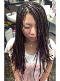 長さ胸下必見編み込みブレイズっ