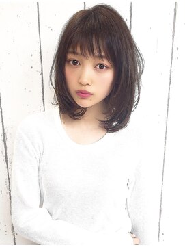 ビースト(BEEST) ミディレイヤー大人可愛い前髪小顔カット20代30代40代/BEEST保坂
