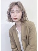 ハイトーンボブ/ニュアンス巻き