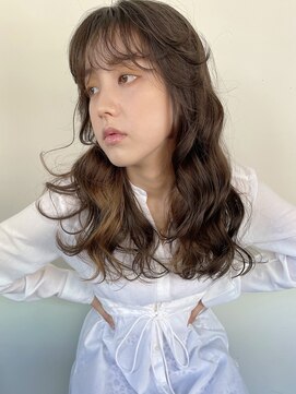 コフィー バイ メルト 吉祥寺(cofy by melt) 《cofy》インナーカラーアンニュイパーマベージュブラウン前髪