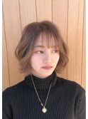 肩上◇くびれ外ハネレイヤーボブ◇20代30代40代人気