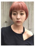 表参道/カット上手い/アッシュピンク/前下がり/小顔/ミニボブd2