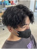 ツイストスパイラルパーマ波巻きパーマメンズパーマメンズカット