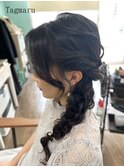 サイドの編みおろしスタイル☆