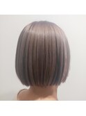 白髪ぼかし×ボブ