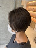 大人ショートヘア×オリーブグレージュ【Zina 大越香苗】