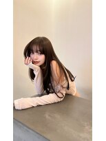 ラル 立川南口(lar)&nbsp;アンバーウォニョンバング_黒髪ボブルフネビージュ小顔ワンレン