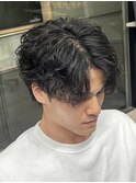 スパイラルパーマセンターパート
