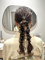 ミンクスオーバー(MINX OVER)&nbsp;【ヘアセット】ツイン編み下ろし/着物