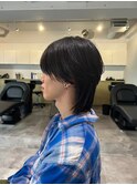 MEN'S HAIRカルマパーマ風センターパートウルフレイヤー