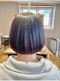 ミニボブ/インナーカラー/つくば美容室
