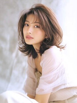 アルトリスト(Altruist Aging×HAIR&SPA) ★ダークアッシュ大人ガーリーボブ着物ミディアムレイヤーカット