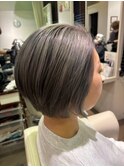 グレージュハイライトカラー♪白髪ぼかしカラー