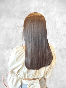 ジールサロン つくば本店の写真/《最上級美髪》ダメージレスを追求しこだわり抜いた薬剤を使用した最上級縮毛矯正。ツヤさらヘアが叶います