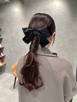 シャルムバイケンジ(Charm.by KENJE)&nbsp;【ローポニーテール】結婚式/銀座/ヘアセット/アレンジ