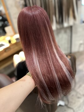 アフィナー(Afinar) コーラルピンク&ハイライトエクステ20枚【横浜/横浜駅】