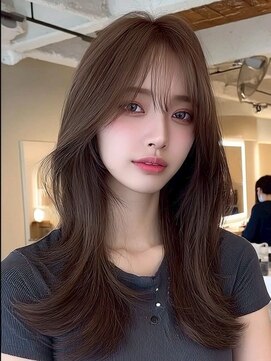 ノイズオオサカ 天王寺店(NOISM OSAKA) 小顔外ハネミディアムアッシュ20代30代40代くびれミディ韓国ヘア