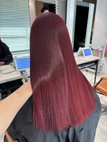 アジールヘア 池袋東口店(agir hair)&nbsp;ケアブリーチハイトーンカラー高発色チェリーレッドカラー池袋