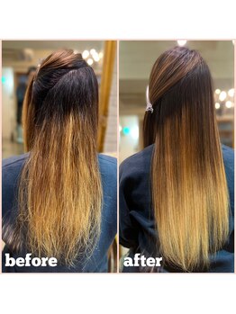 ピーターウォンヘアー(PETAR WONG HAIR)の写真/“柔らかな質感ストレート”が魅力♪ブリーチ毛もOK！人気の髪質改善ストレートでサラ艶髪へ導きます★