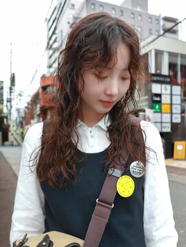アンドスタイル(&style) 【TSUJI】レイヤーカット ロングパーマ スパイラルパーマ 前髪